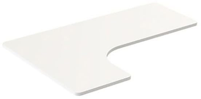 Pllakë tavoline qoshe Powerton ERGO EDGE TOP, 160x110x60 cm, e bardhë
