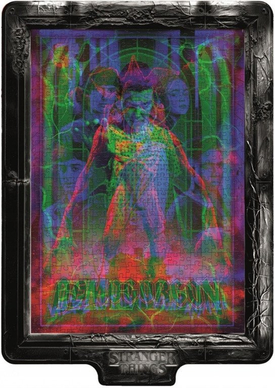 Puzzle Clementoni Stranger Things Metamorphic Art, 520 copë, me dritë LED, shumëngjyrëshe