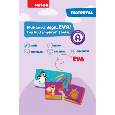 Puzzle edukativ Puedo What Do I Eat, 24 pjesë, për fëmijë 3+, shumëngjyrësh