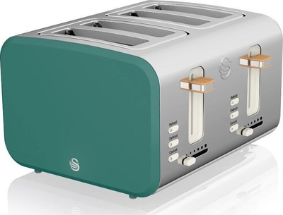 Toster Swan Nordic Style, 4 feta, 6 shkallë pjekje, jeshil