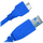 Kabllo USB Jou Jye Computer CC 140, USB A me Micro USB B, USB 3.0, 1 m, blu