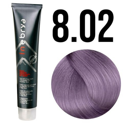 Ngjyrë për flokë Inebrya 8/02, vjollcë pastel, 100 ml