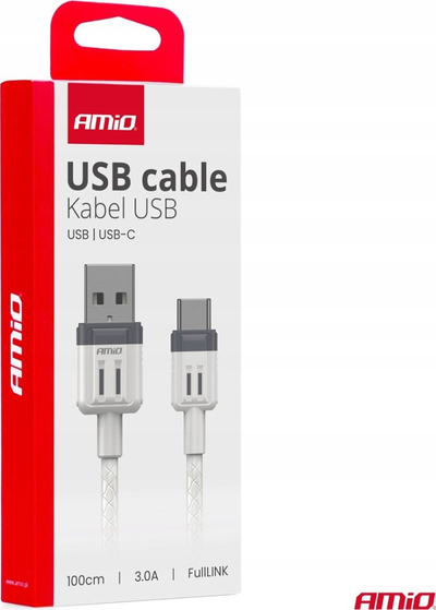 Kabllo karikimi AMiO 03905, USB, e bardhë