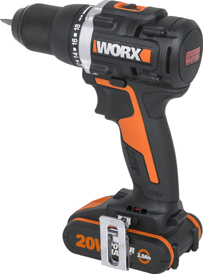 Stërvitëse kaçavidë pa kabllo Worx WX102, 20V, bateri 2.0Ah, e zezë portokalli