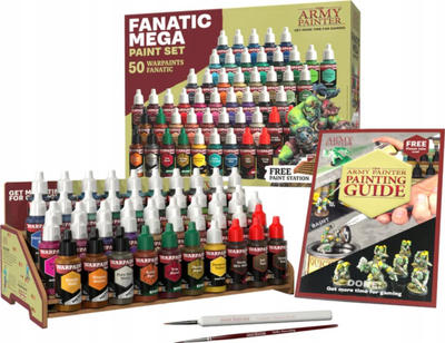 Set bojërash akrilike The Army Painter Warpaints Fanatic Mega Set, 50 x 18ml, për miniatura