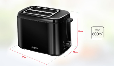 Toaster MPM MTO-07, 7 nivele pjekjeje, funksion shkrirje, i zi