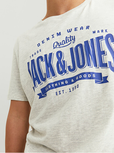 Bluzë Jack&Jones JJELOGO Standard Fit 12238252 White Melange