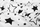 Çarçaf krevati për bebe Sensillo Printed Black Stars, pambuk, 60x120 cm, i bardhë me yje të zinj