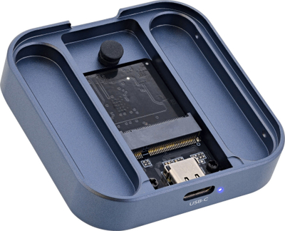 Kuti eksterne InLine Clip Case, USB C 3.2 Gen2, për SSD M.2 2230 SATA dhe NVMe, gri