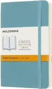 Bllok shënimesh Moleskine Classic Q72 Paperback, kapak fleksibël, fletë të bardha, blu e çelët
