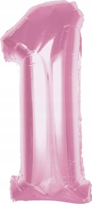 Balon me folie numër 1 rozë e çelët, 92 cm