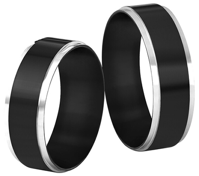 Unazë Troli Wedding Black/Silver
