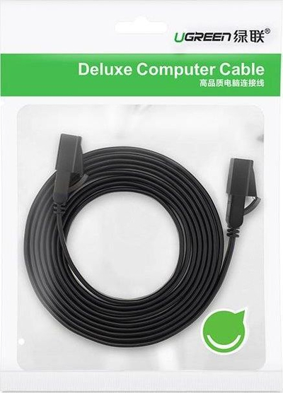 Kabllo rrjeti Ugreen Ethernet RJ45 Cat 7 STP, 10 m, e zezë