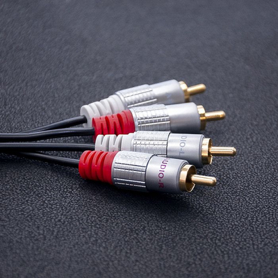 Kabllo audio Qoltec RCA 2xRCA, 3m, e zezë