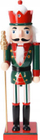 Figurë dekorative Nutcracker prej druri pishe, 38 cm, shumëngjyrëshe