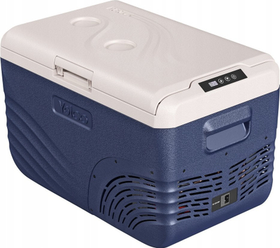 Frigorifer portativ me kompresor Yolco NX30, 28L, 12V 24V 230V, bardh e kaltër