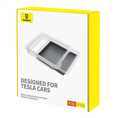 Organizues makine Baseus T‑Space, për Tesla Model 3 dhe Y, silikoni, gri