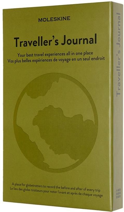 Ditar udhëtimi Moleskine Traveller's Journal, 400 faqe, kapak i fortë, jeshil