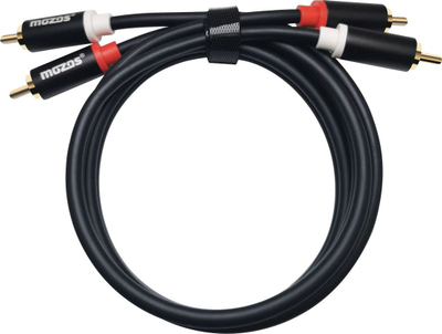 Kabllo audio Mozos MCABLE-2R2R, RCA 2x2, 1m, e zezë