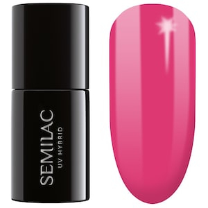 Llak xhel për thonj Semilac 007 Pink Rock, UV hibrid, 7ml, rozë