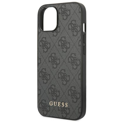 Mbulesë telefoni Guess 4G Logo për iPhone 14 Plus 6.7", plastike, gri e errët