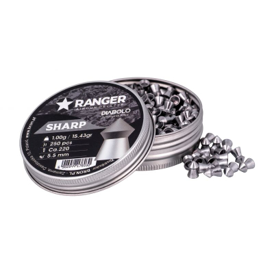 Fishekë ajri RANGER Diabolo Sharp Point, 5.5 mm, 1 g, 250 copë