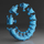 Set fitness HMS HHW01 + BR163, hula hoop inteligjent, brez neopreni, blu
