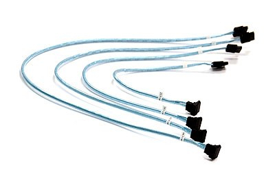 Set kabllosh SATA SuperMicro CBL-0186L, 0.23m, blu