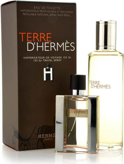 Set parfum Hermès Terre d’Hermès, EDT 30ml, rimbushje 125ml