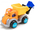 Set kamion dhe figurë lodër Viking Toys Jumbo Fun, i verdhë