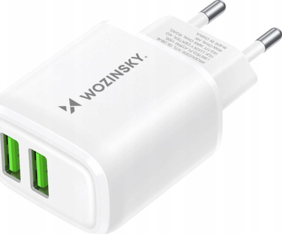 Karikues rrjeti Wozinsky CUWCW, 2 x USB A, 2.4A, i bardhë