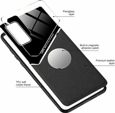Kopertinë Mocco për Samsung Galaxy A42 5G, lëkurë, magnetike, e zezë