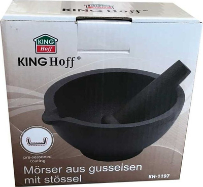 Havan kuzhine KingHoff KH-1197, gize, 13cm, gri