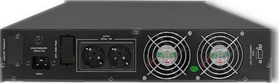 UPS rack Qoltec, 2kVA, 1600W, me ekran LCD, ngjyrë e zezë