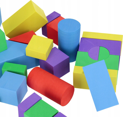 Lojë ndërtime Mega Creative Rainbow Blocks, 29 copë, shkumë EVA, shumëngjyrëshe