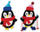 Stickers prej filci me pinguinë, 6 copa, shumëngjyrëshe