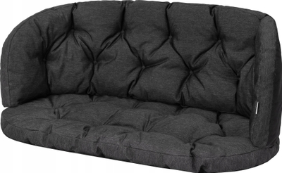 Jastëk për divan ratani Hobbygarden Amanda Prestige, 100x50 cm, 2 pjesë, i zi