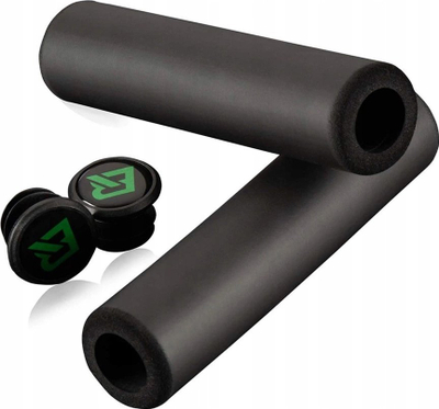 Doreza biçiklete Rockbros GMBT1001BK, shkumë silikoni, diametër 22 mm, të zeza