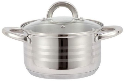 Tenxhere Domoletti Casserole With Lid, 2.5L, 18x10.5cm, argjendtë