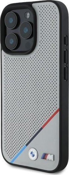 Maskë telefoni BMW M Tricolor, iPhone 16 Pro Max 6.9", MagSafe, gri