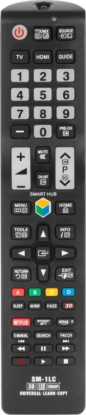 Telekomandë universale SM-1LC për TV Samsung, LED LCD, Smart TV, ngjyrë e zezë