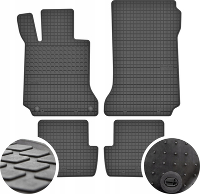 Tapeta gome për veturë Mercedes-Benz C W204, set 4 copë, 2007-2014, të zeza