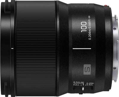 Objektiv Panasonic LUMIX S 100mm F2.8 MACRO, për kamera pa pasqyrë, i zi
