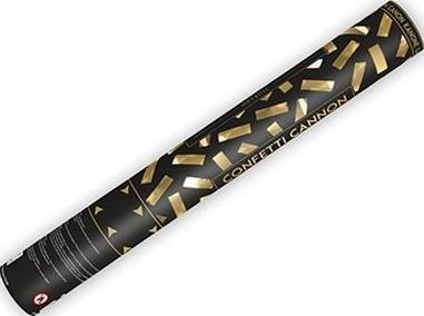 Konfeti tuba për dasma, 40cm, shirita të artë, set 4 copë