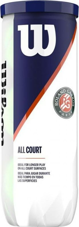 Top tenisi Wilson Roland Garros All Court, tub me 3 copë, me presion të lartë, të verdhë