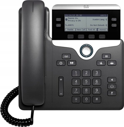 Telefon IP Cisco CP-7841, 4 linja, PoE, i bardhë