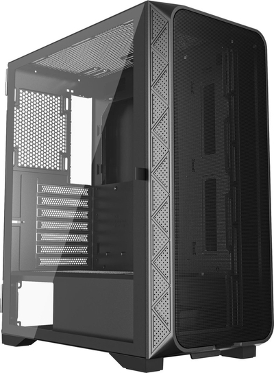 Kuti kompjutri Gembird Fornax M200, ATX, panel xhami, e zezë