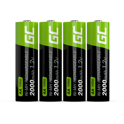 Bateri të rimbushshme Green Cell AA R6, 2000mAh, Ni MH, paketë 4 copë