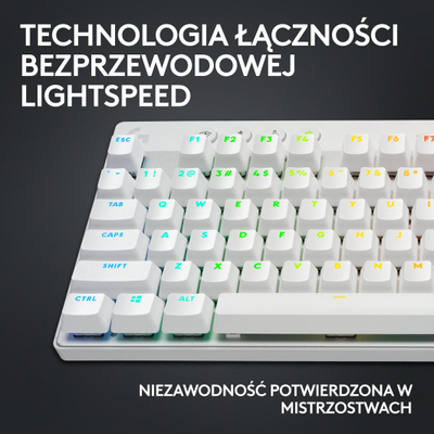 Tastierë Logitech PRO X TKL Lightspeed GX Brown (920-012148), e bardhë