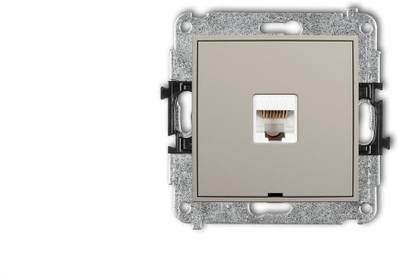 Prizë rrjeti KARLIK MINI, 1xRJ45, Cat 5e, taupe